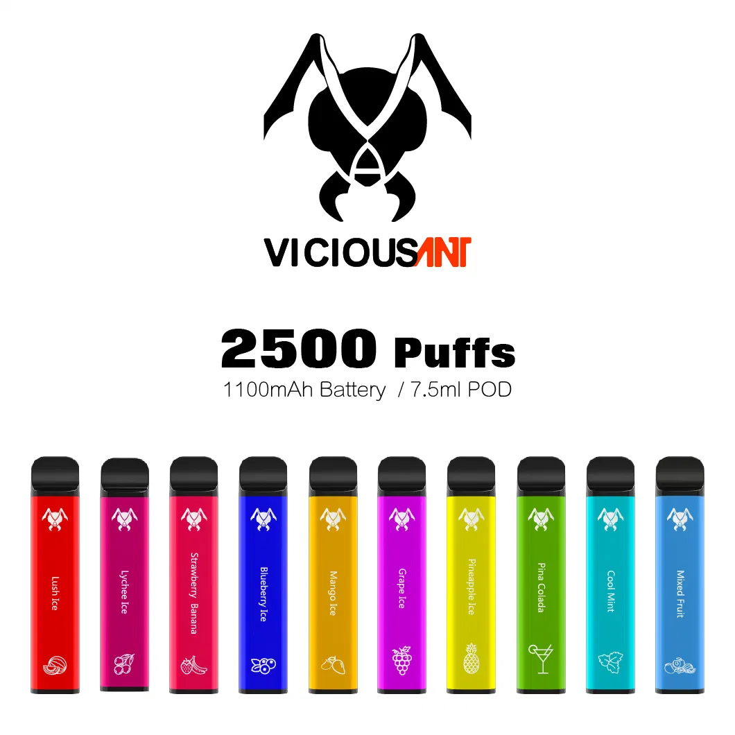 Factory Wholesale 2500 Puffs Prefilled Disposable Vape Device